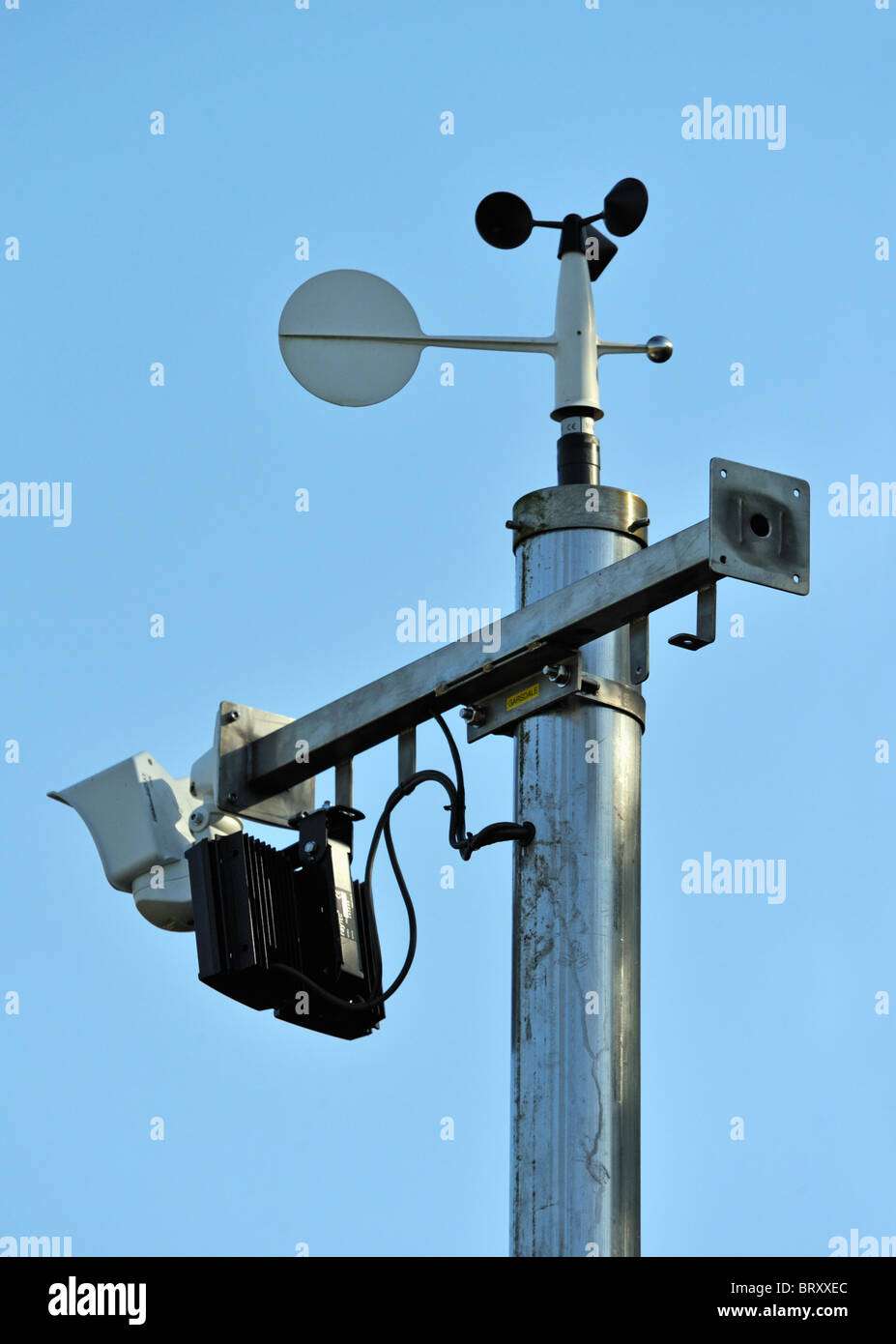 3 tazza di anemometro. Garsdale, Cumbria, England, Regno Unito, Europa. Foto Stock