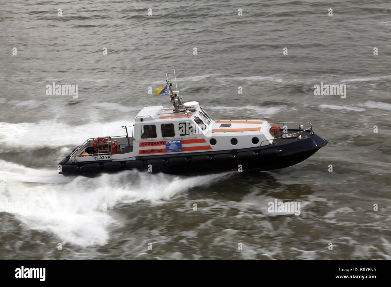 Barca pilota nei Paesi Bassi Foto Stock