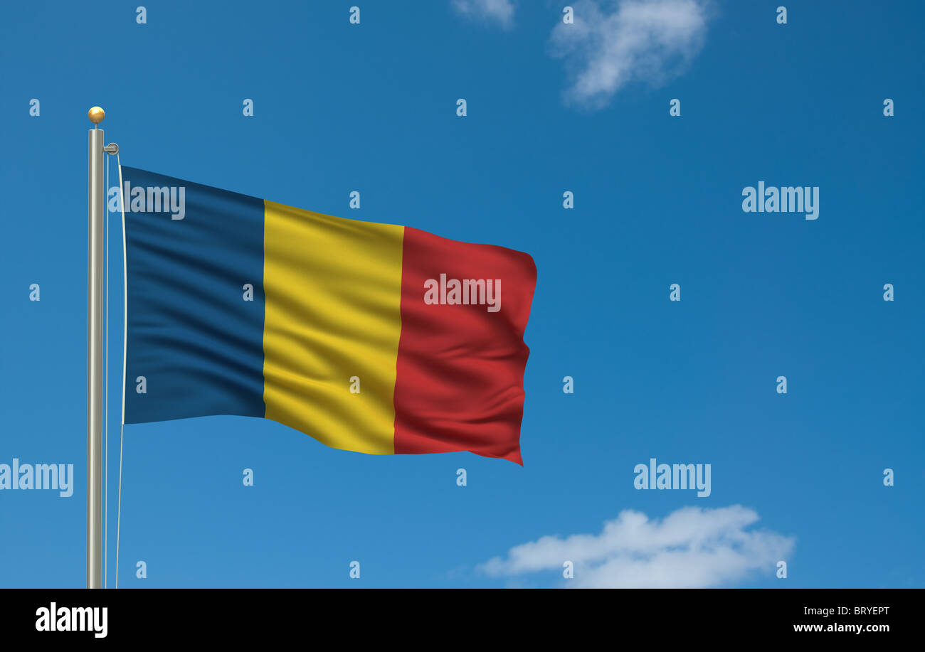 Bandiera della Romania Foto Stock