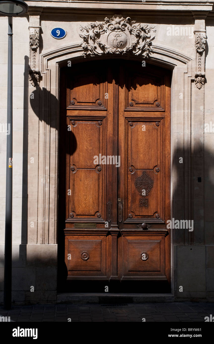 Sportello del XVIII secolo la casa, Bordeaux, Francia Foto Stock