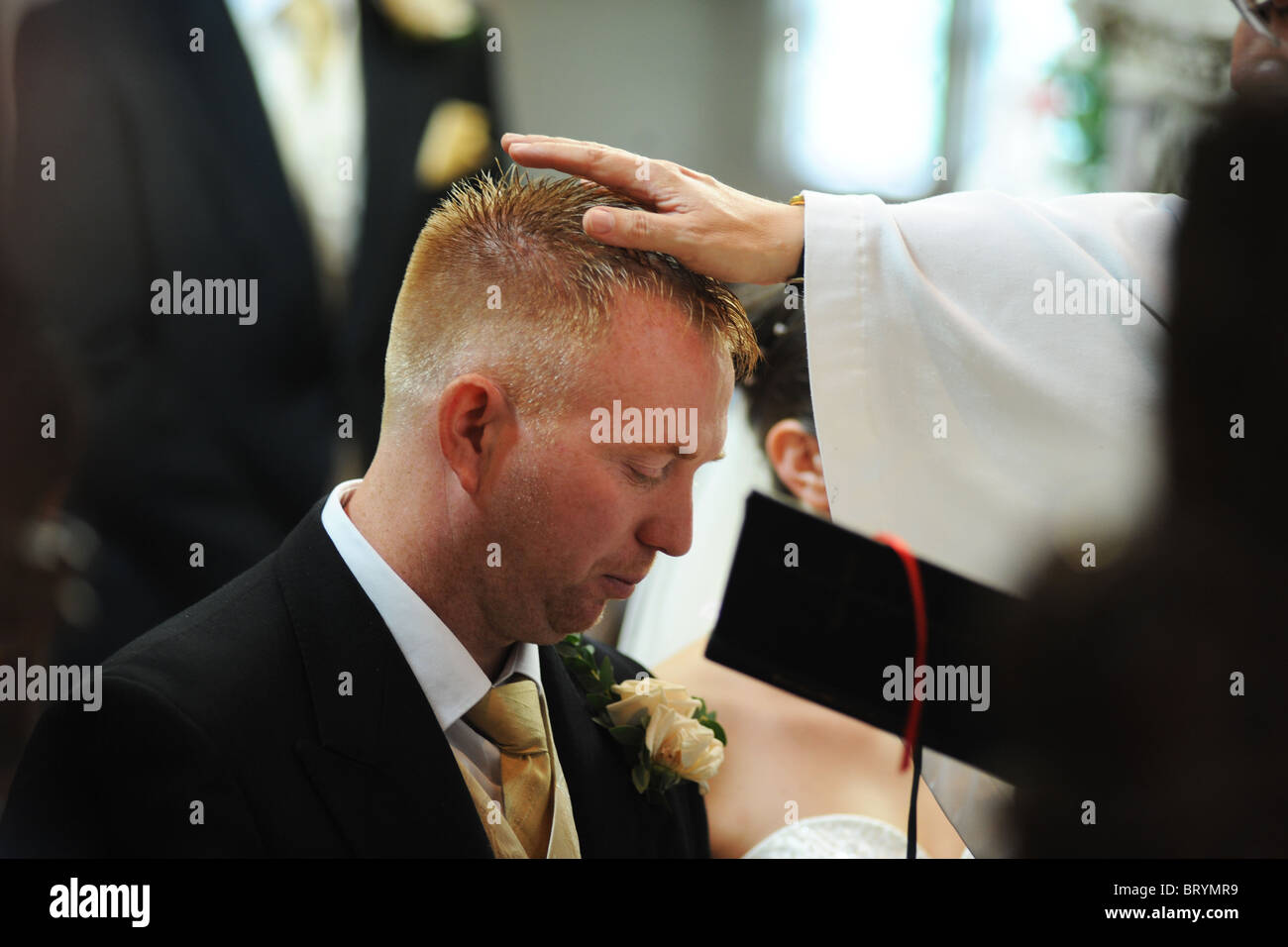 Sposa e lo sposo appena sposato Foto Stock