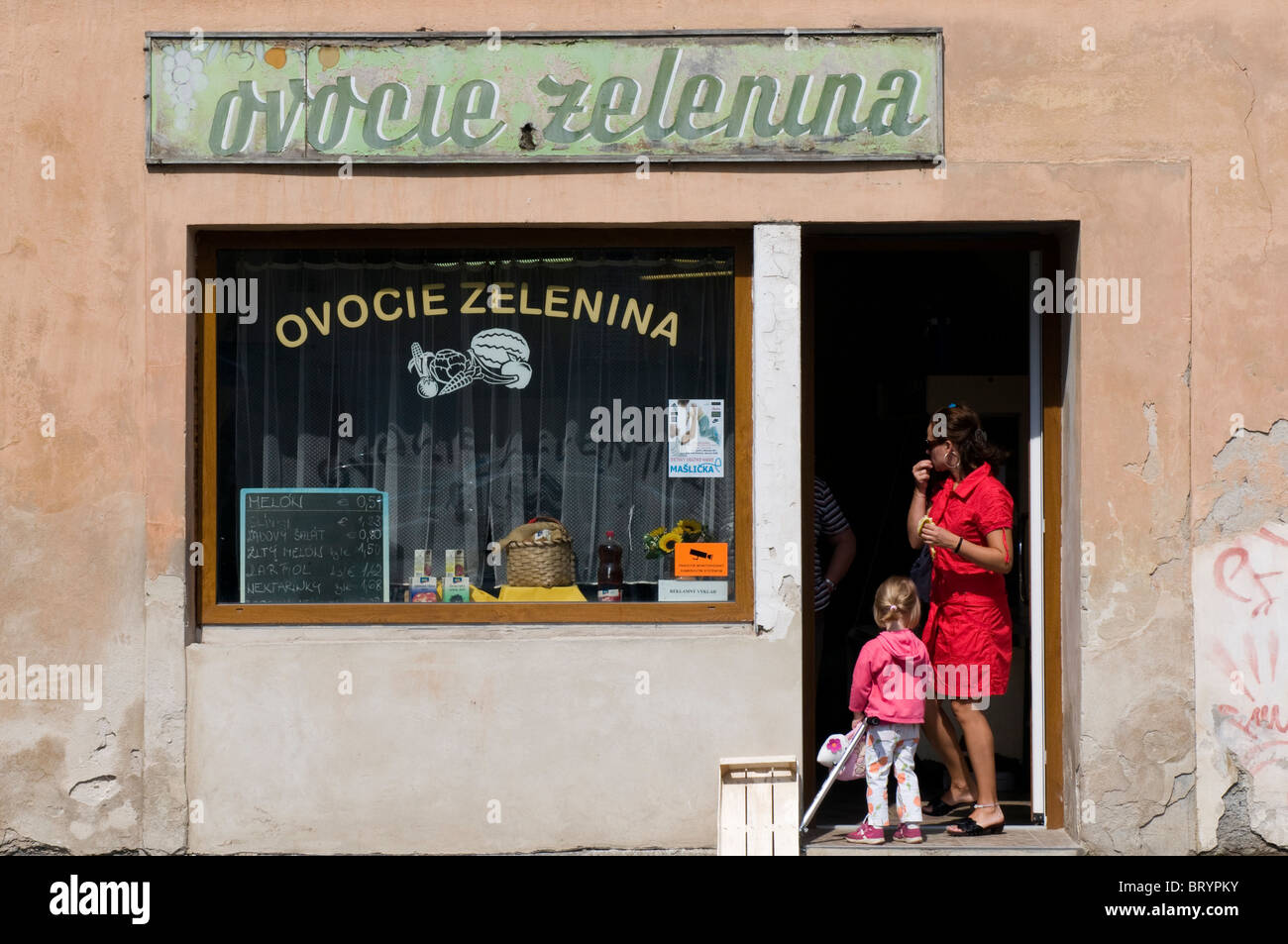 Vecchio negozio di Kremnica, Slovacchia Foto Stock
