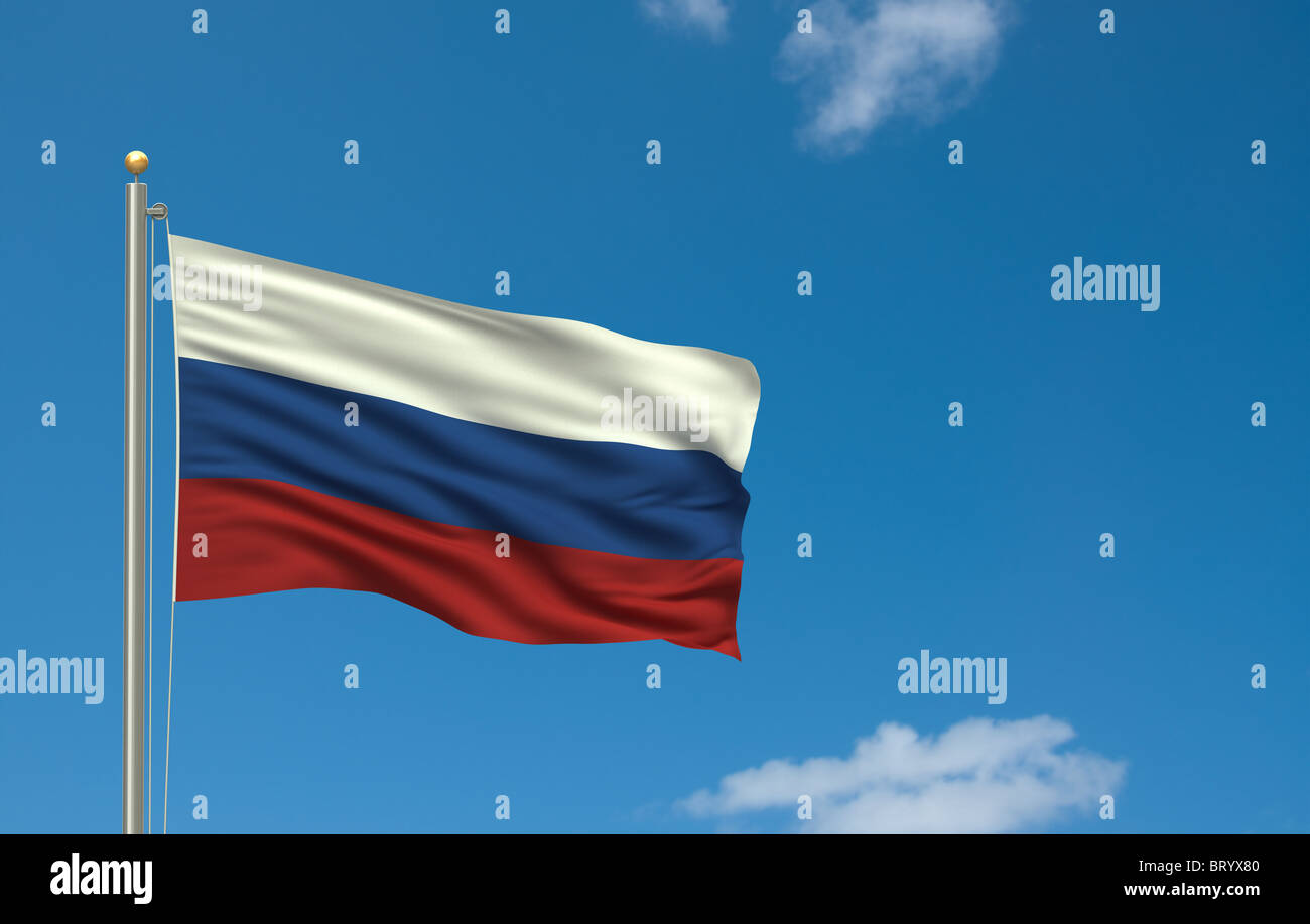 Bandiera della Russia Foto Stock