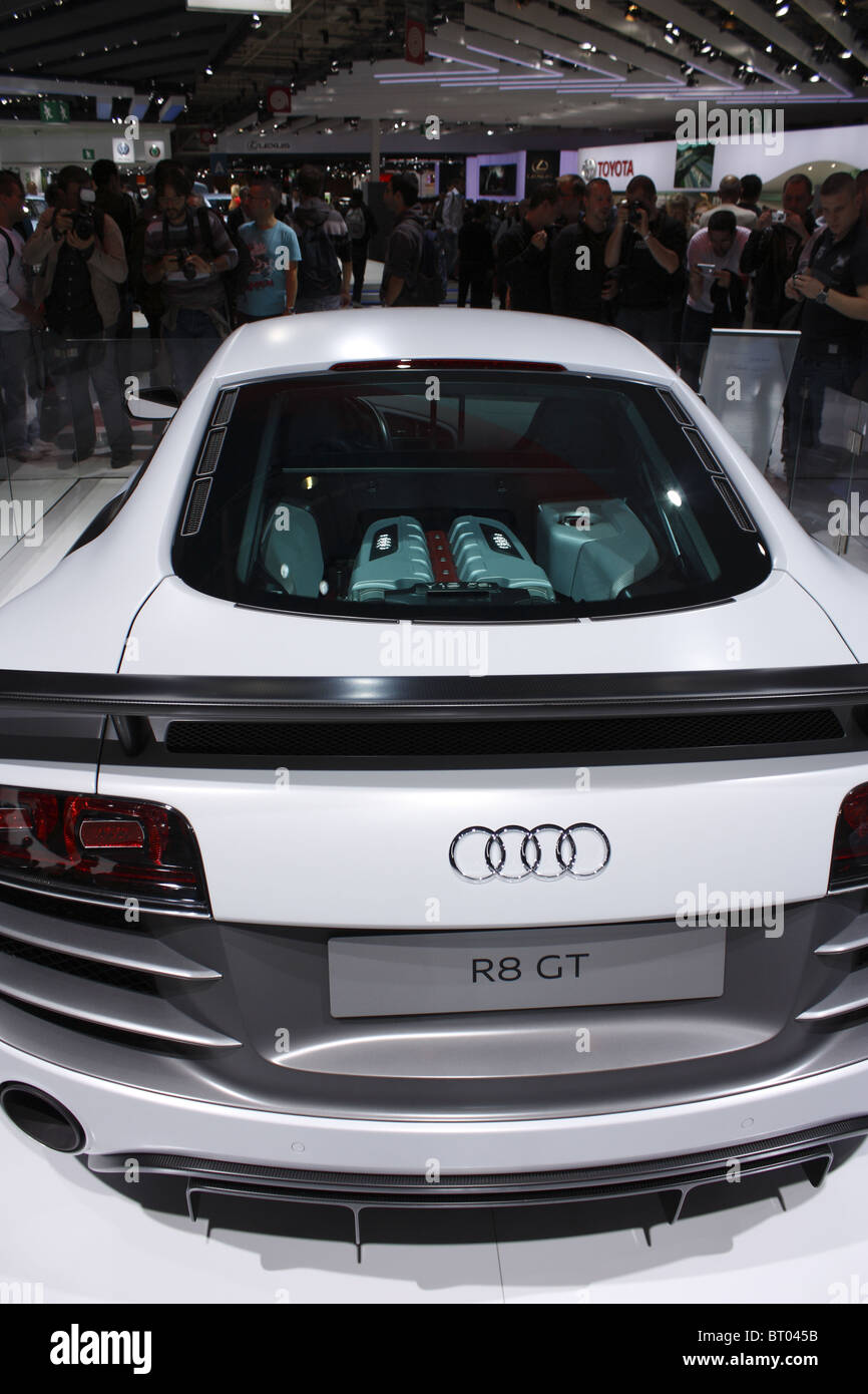 Audi R8 GT, Paris Auto Show 2010, Paris Porte de Versailles Foto Stock