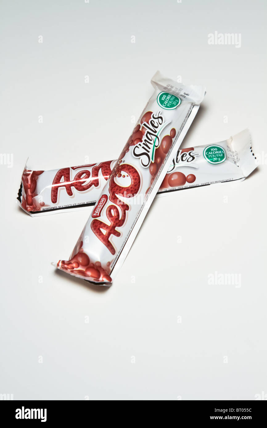 A basso contenuto di grassi sani di calorie dolce al cioccolato snack bar Foto Stock