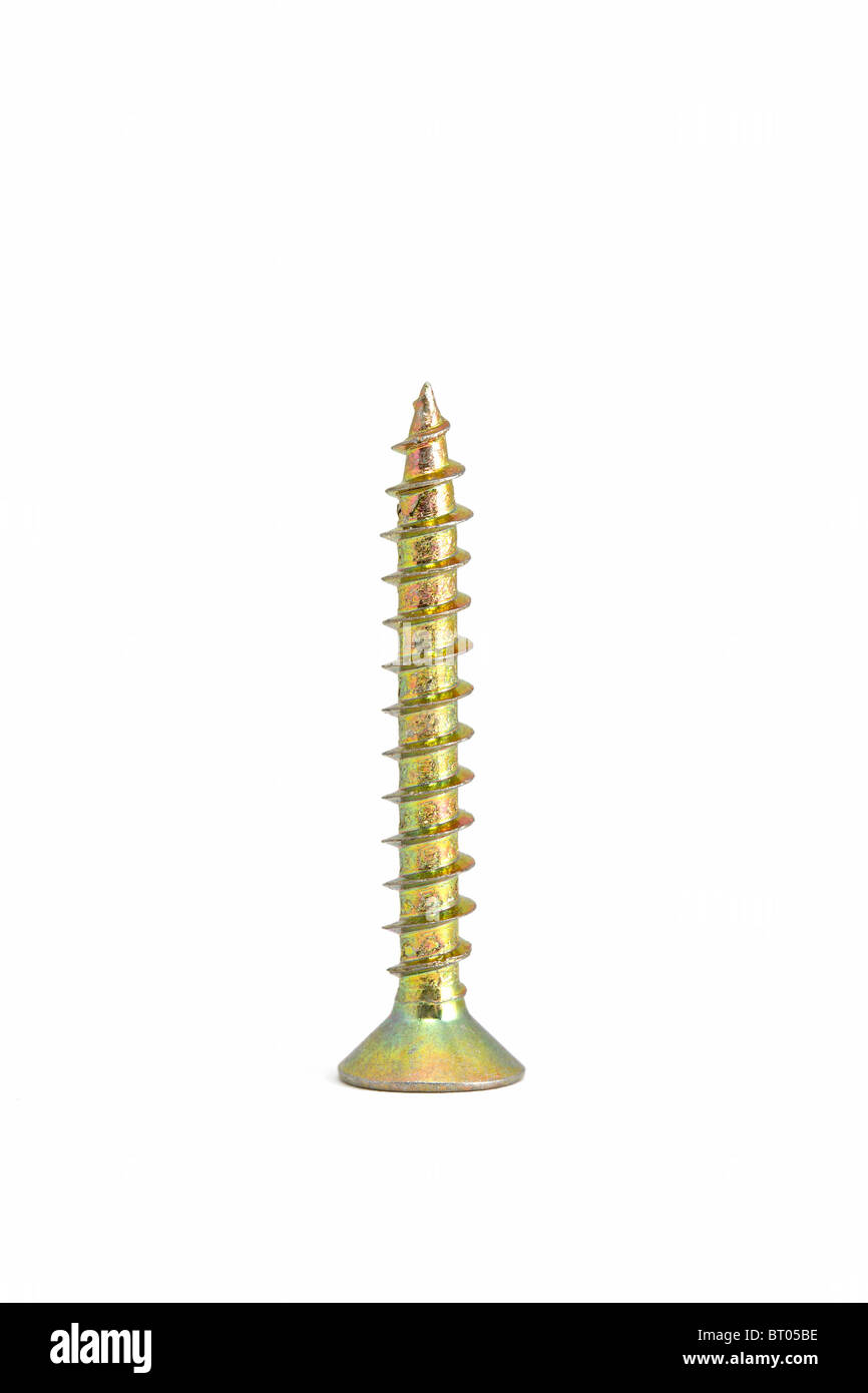 Ottone Woodscrew colorati Foto Stock