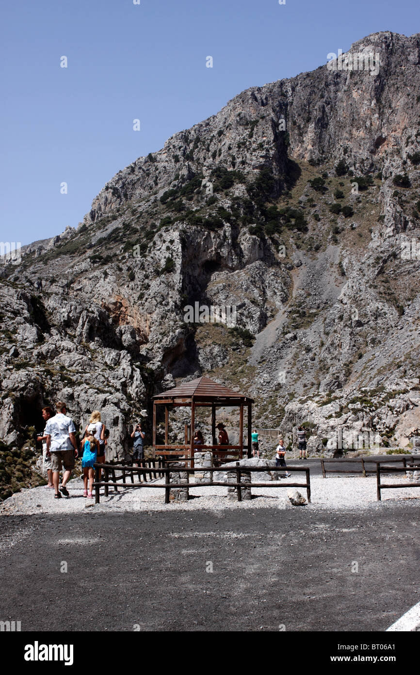 Il burrone KOURTALIOTI sull'isola greca di creta. Foto Stock