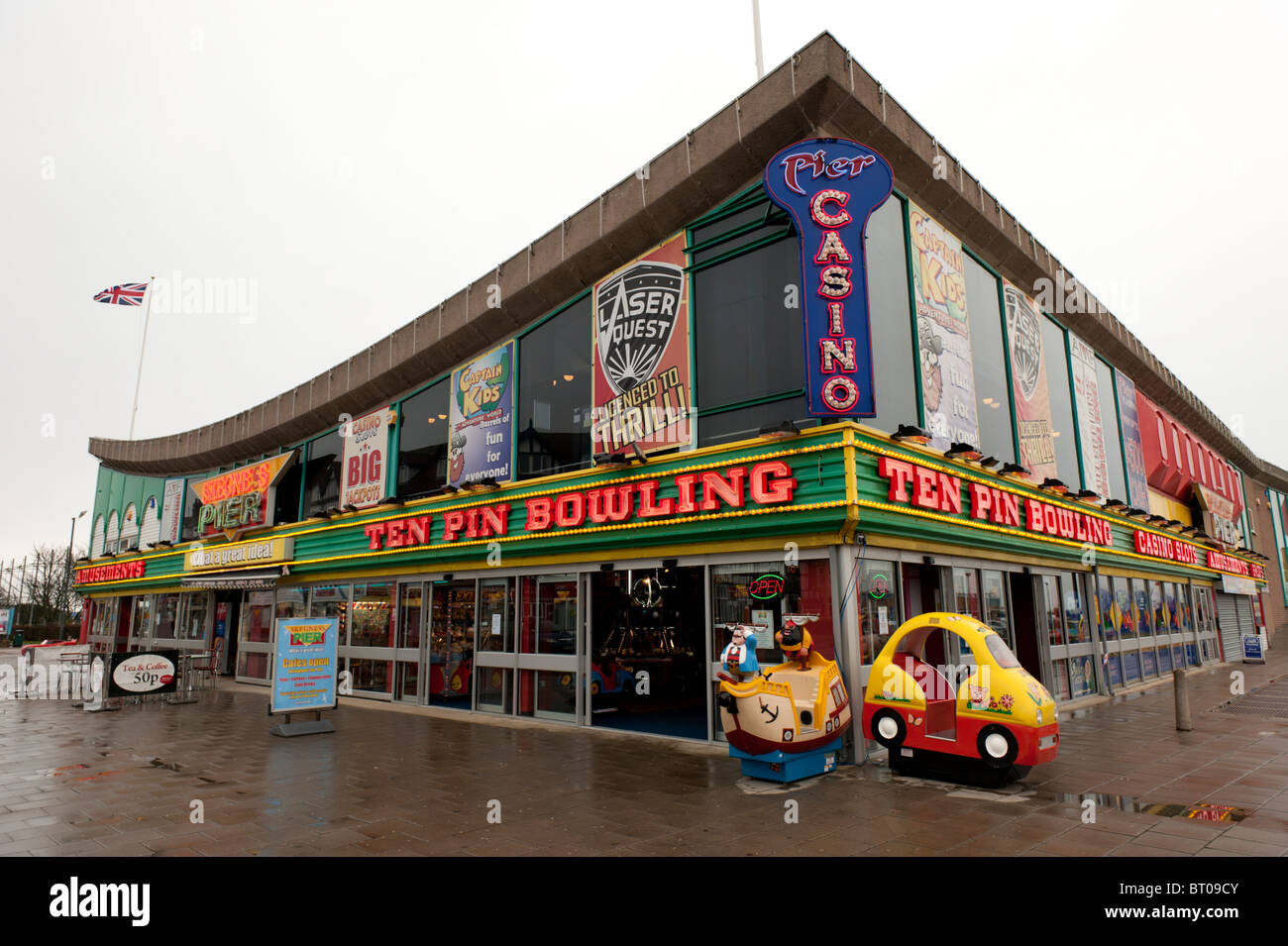 Ten Pin Bowling Arcade Skegness Lincolnshire UK Foto Stock