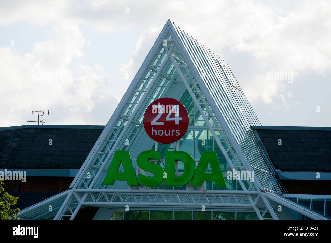 Asda Logo supermercato aperto 24 ore Foto Stock