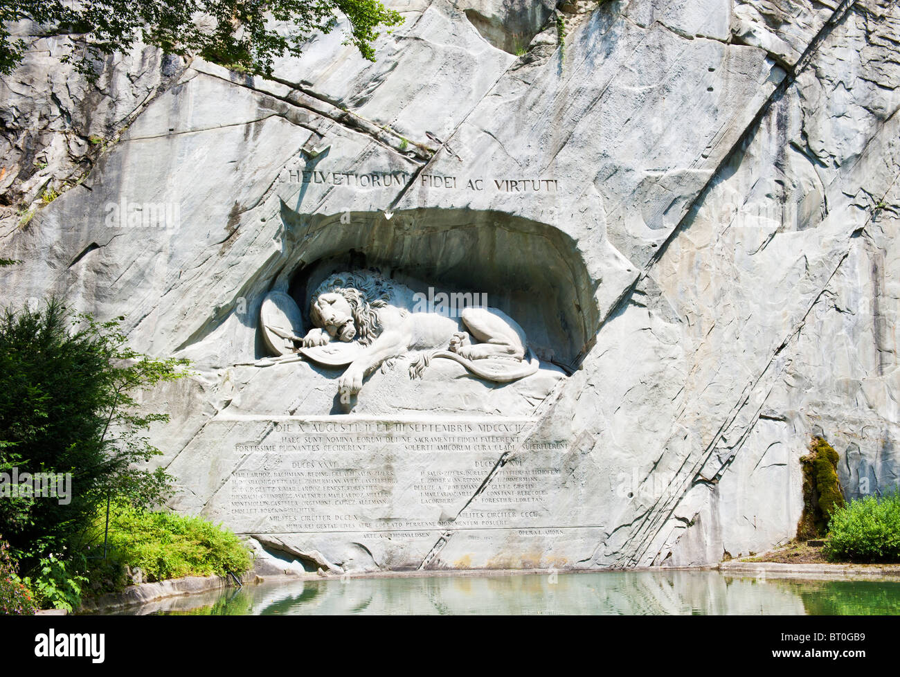 Il Monumento del Leone a Lucerna, Svizzera Foto Stock