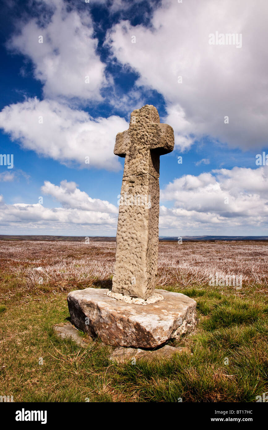 Il vecchio Ralph Croce, Westerdale Moor, North York Moors Nstional Park Foto Stock