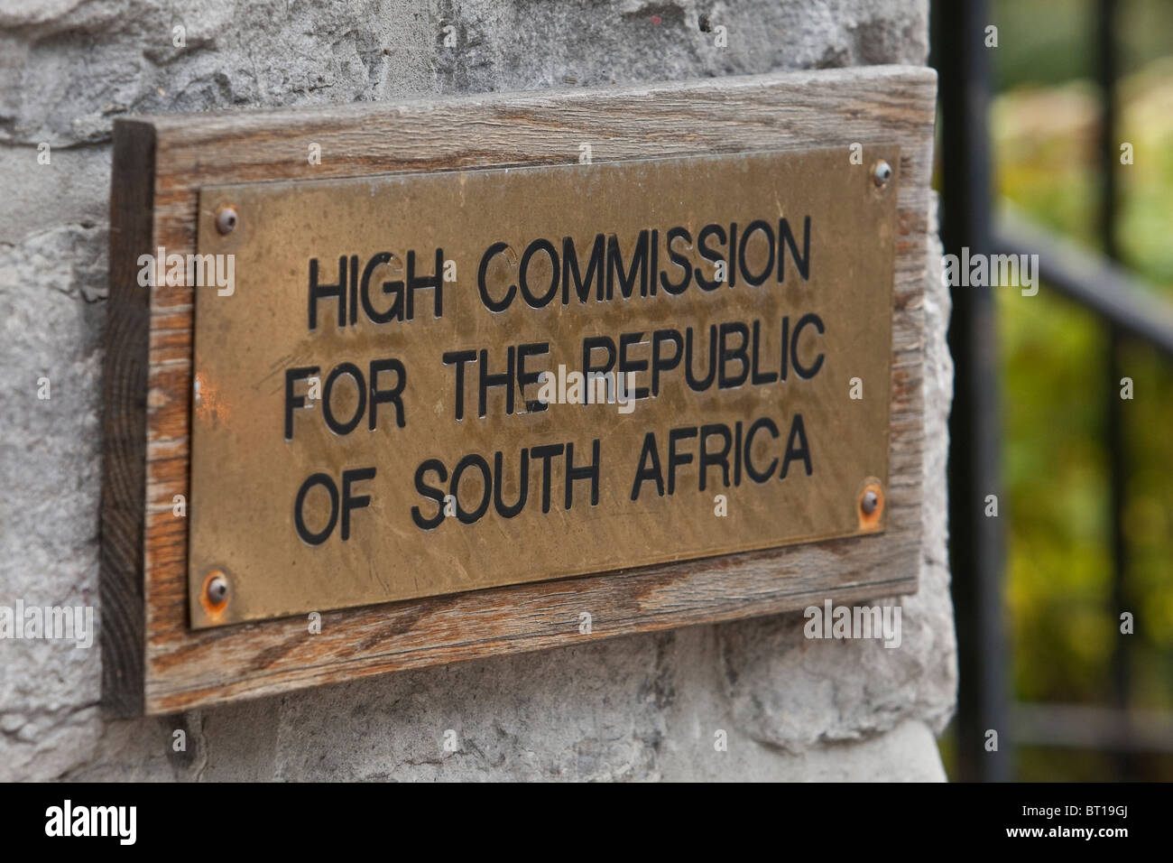 Alto Commissario per la Repubblica del Sud Africa è raffigurato in Ottawa Mercoledì 29 Settembre, 2010. Foto Stock