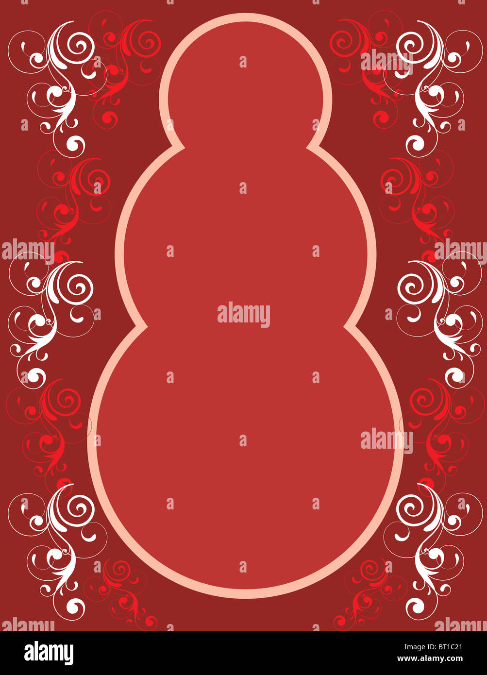 Illustrazione di Rosso pupazzo di confine. Foto Stock