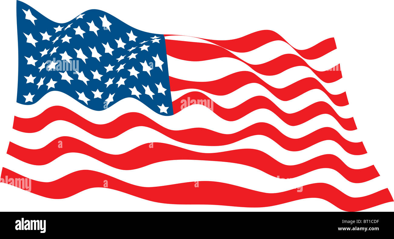 Illustrazione raster per il 4 di luglio l'indipendenza. Set di icone e pulsanti. Foto Stock