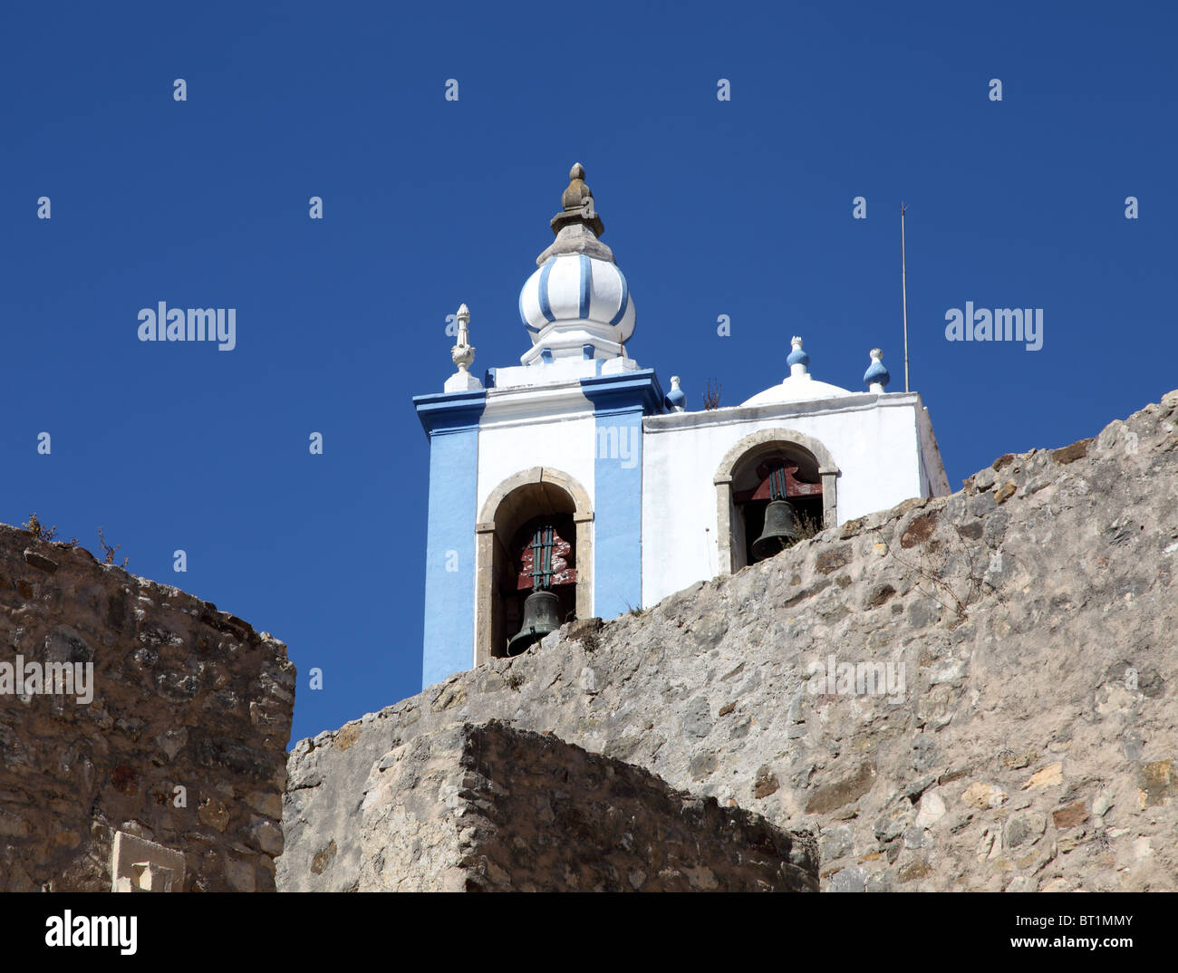 Santa Maria do Castelo campanile della chiesa, Torres Vedras, Portogallo Foto Stock