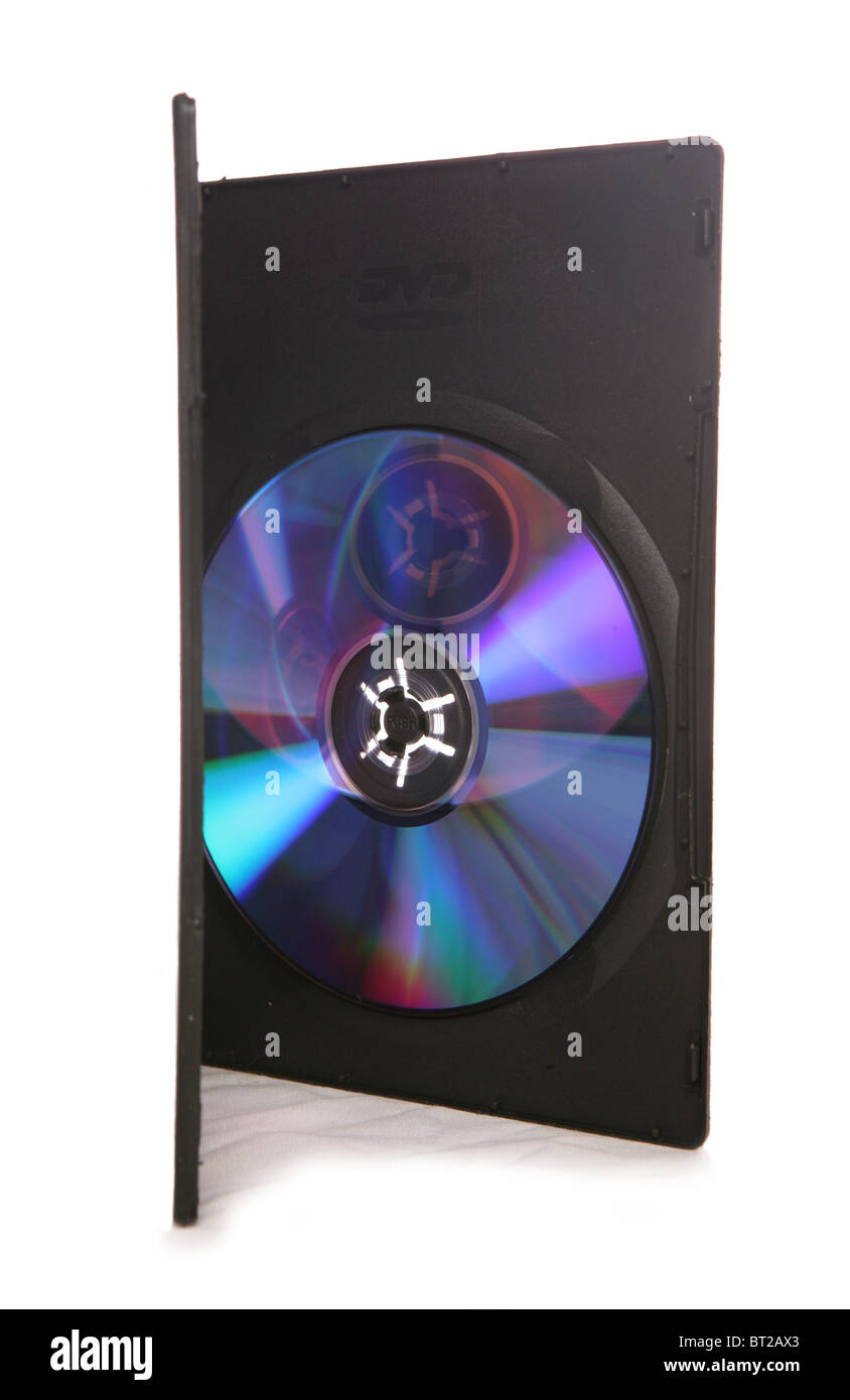 Blank DVD / CD in caso di esclusione di studio Foto Stock