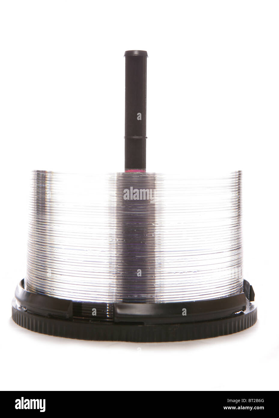 Blank DVD / CD studio di stack di ritaglio Foto Stock