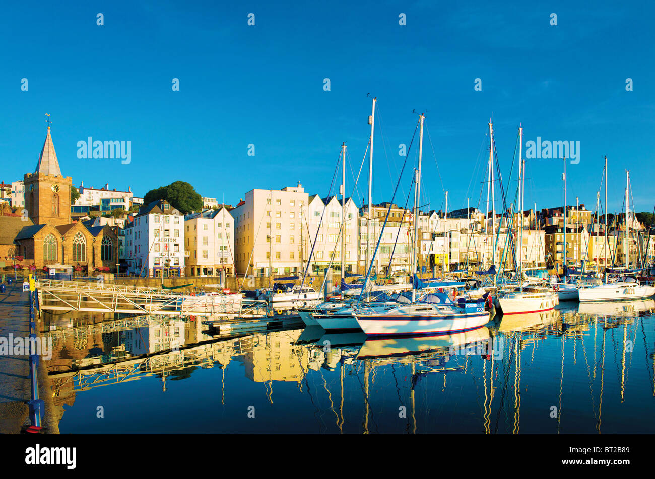 St Peter Port Guernsey,,Isole del Canale,porto, Foto Stock