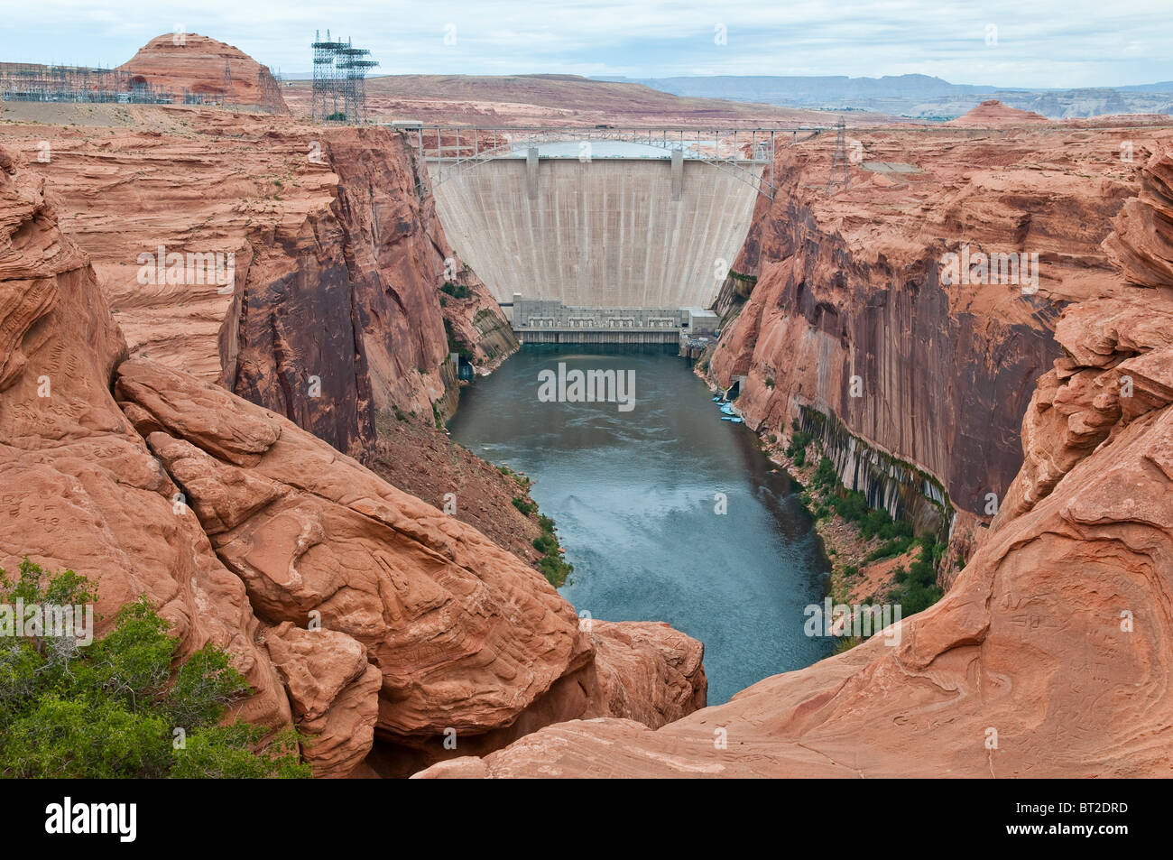 Glen Canyon Dam, Lake Powell, Pagina, Arizona, Stati Uniti d'America Foto Stock
