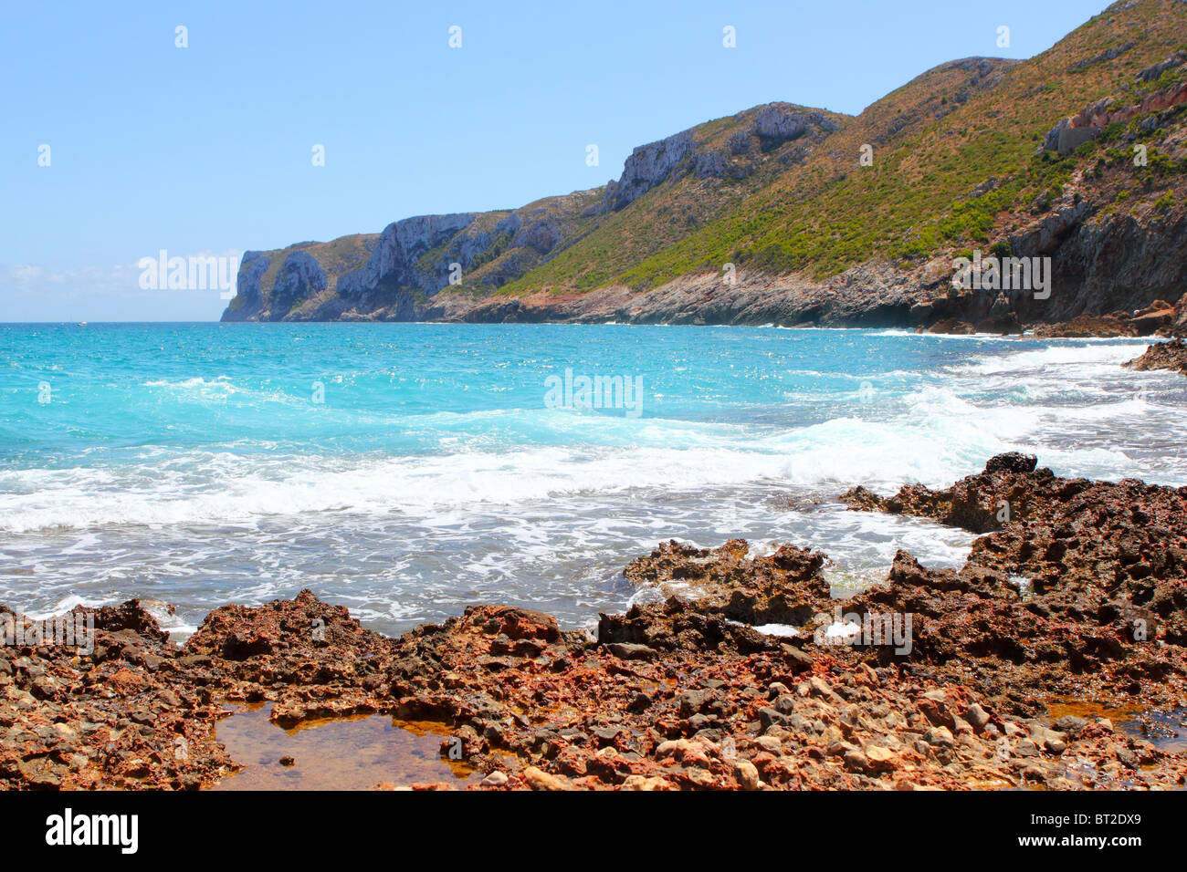 San Antonio cape blue sea view da Las Rotas Denia Alicante Spagna Foto Stock