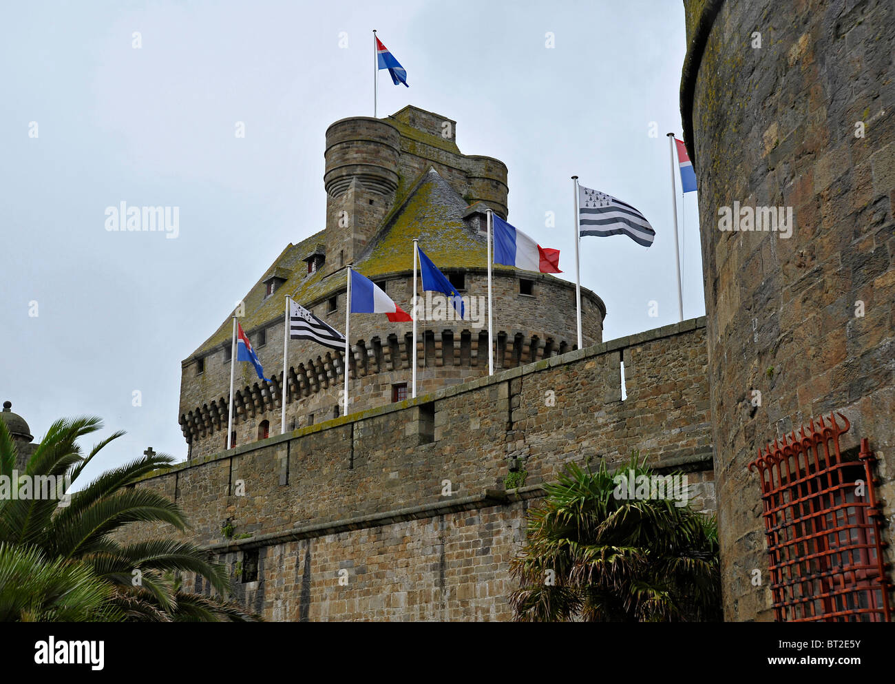 Naval fortificazioni Saint-Malo Bretagna Francia Foto Stock