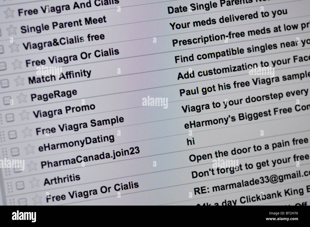 Email di spam Foto Stock