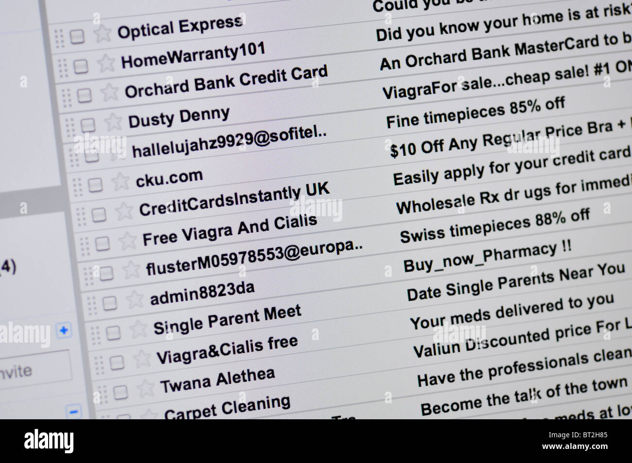 Email di spam Foto Stock