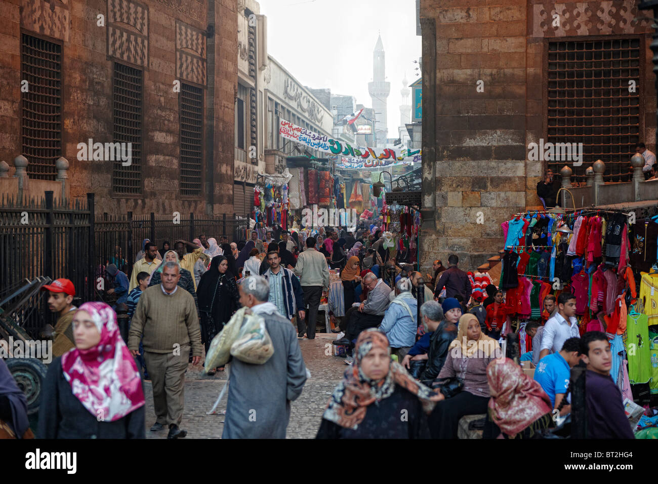 Khan al Khalili Bazar del Cairo in Egitto, in Arabia, in Africa Foto Stock