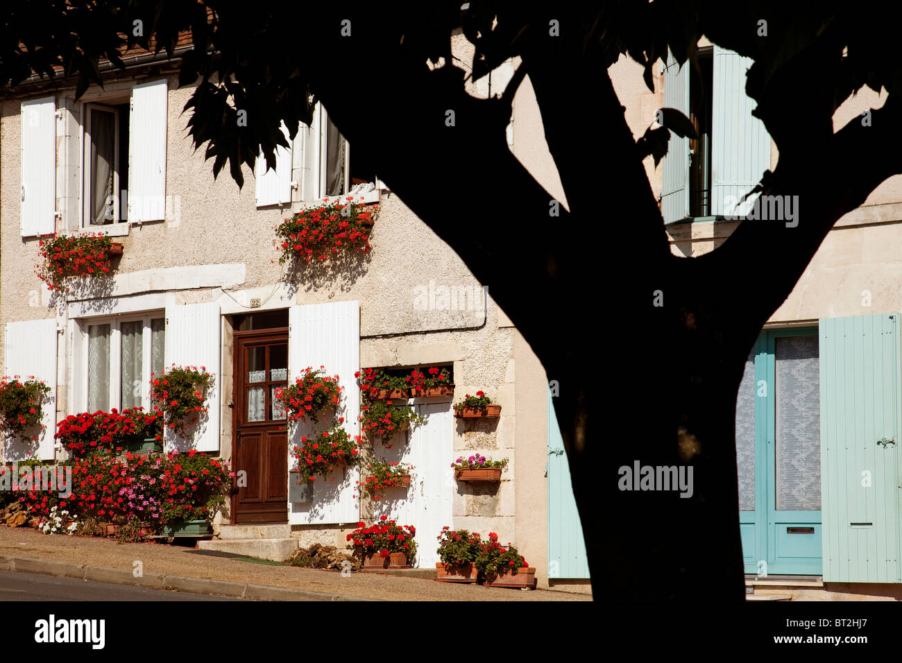 Saint Savin sur Gartempe Francia Foto Stock