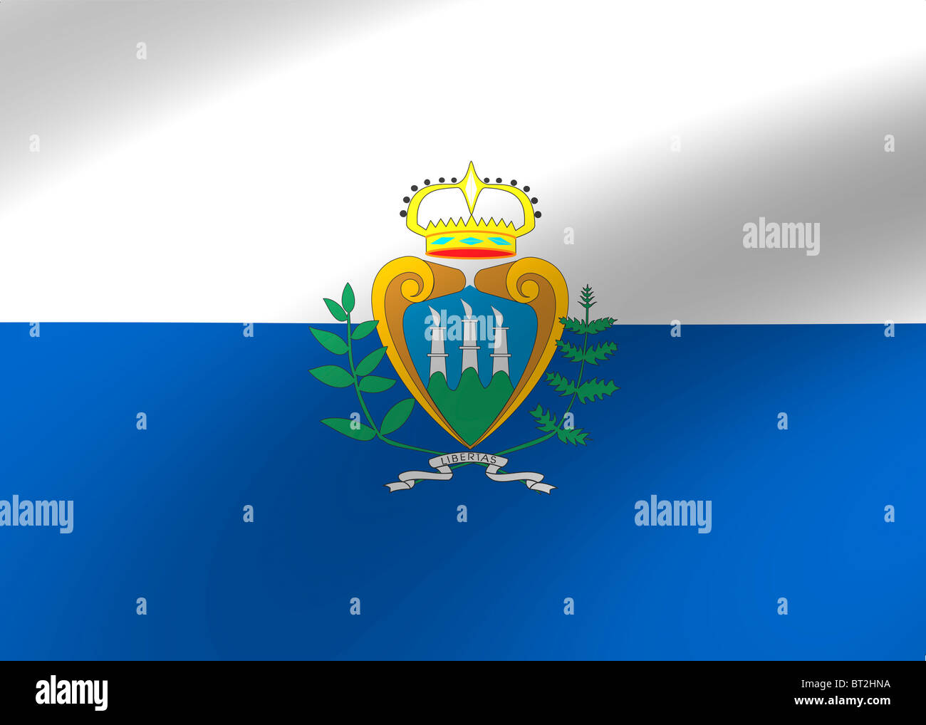 Bandierina del San marino Foto Stock