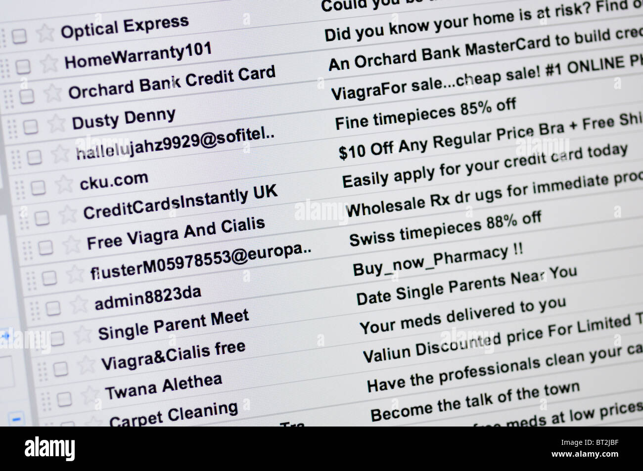 Email di spam Foto Stock