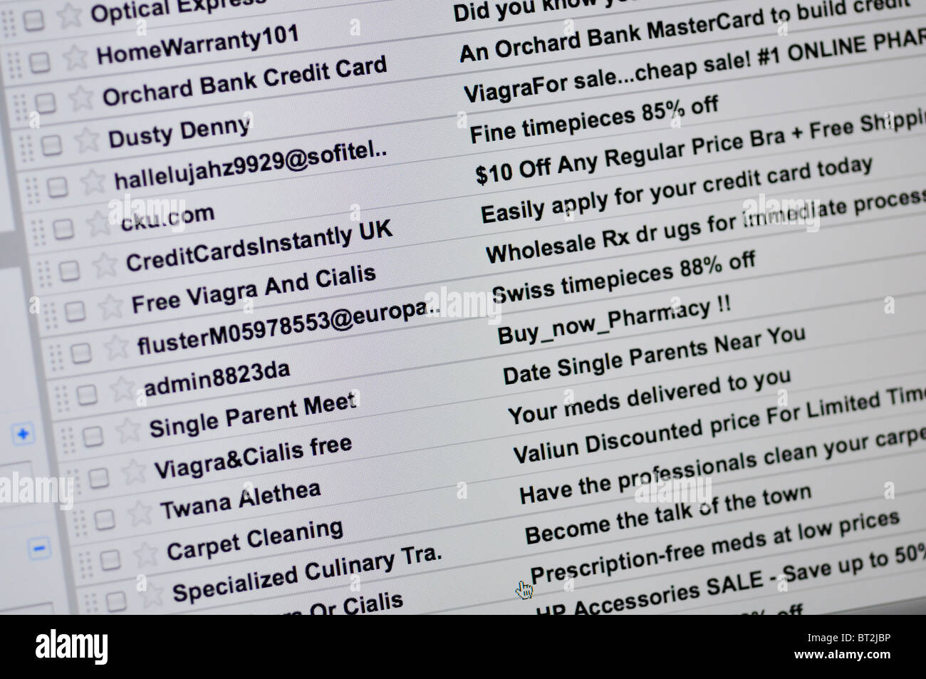 Email di spam Foto Stock