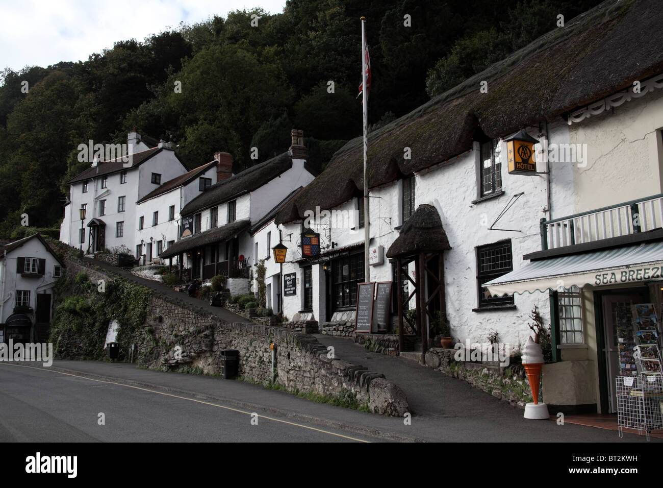 Il Rising Sun Hotel, Lynmouth, Devon England Foto Stock