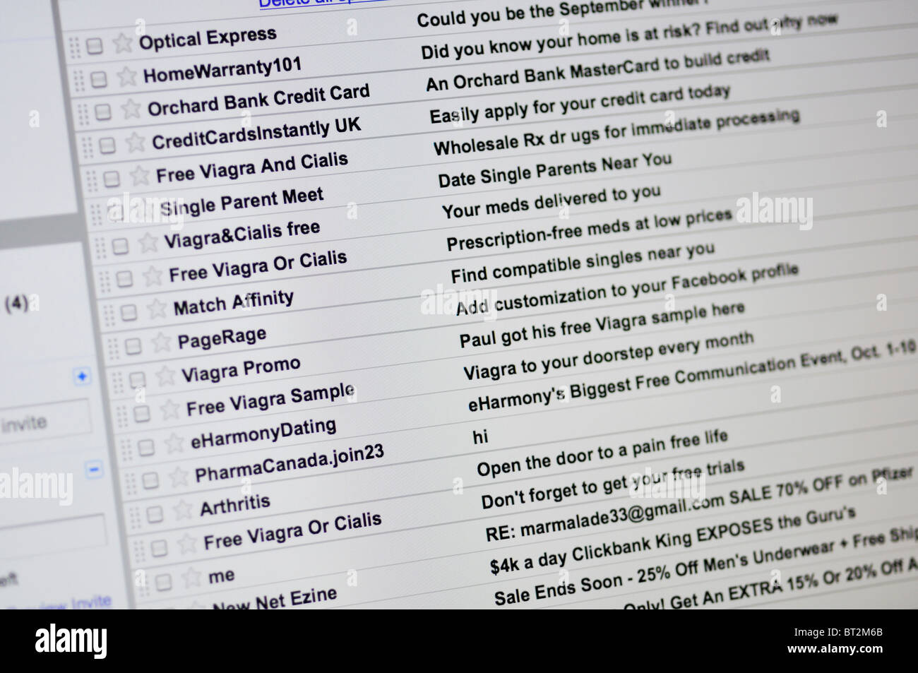 Email di spam Foto Stock