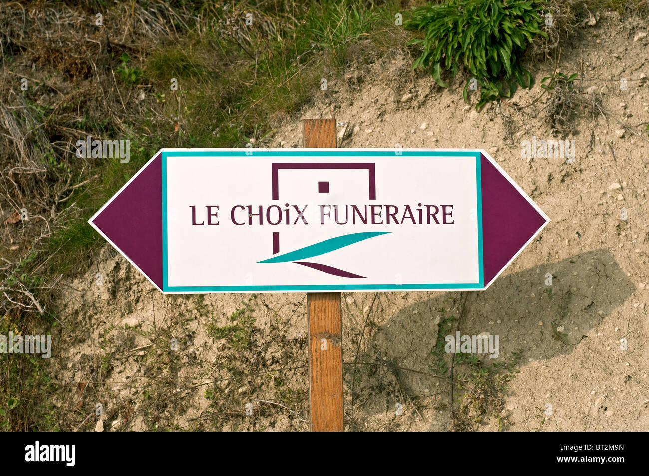 Il francese "Le Choix Funeraire' ufficio funebre segno - Francia. Foto Stock