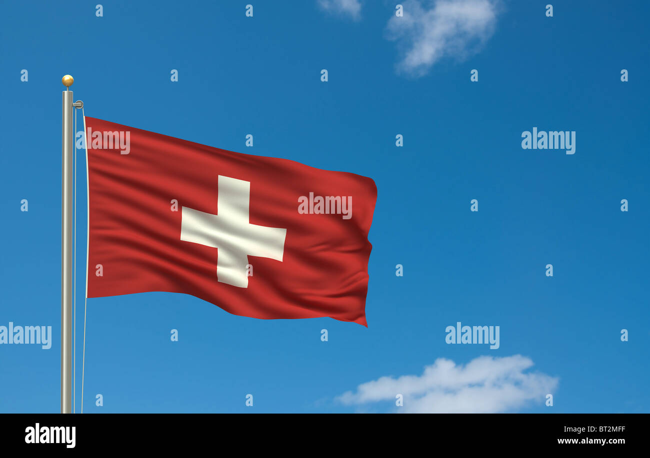 Bandiera della Svizzera Foto Stock