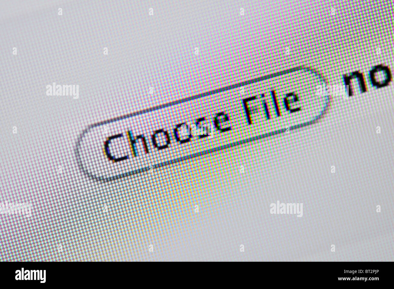 Scegliere il file da caricare/scaricare - pulsante sulla schermata del sito web Foto Stock