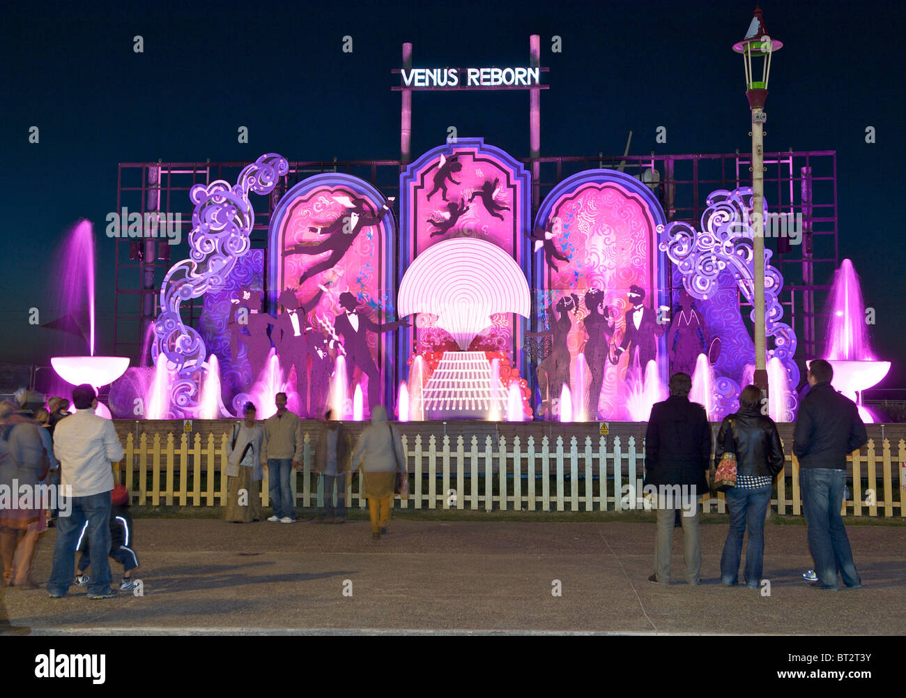 Venere rinasce tableau in Blackpool luminarie progettato da Laurence llewelyn bowen Foto Stock