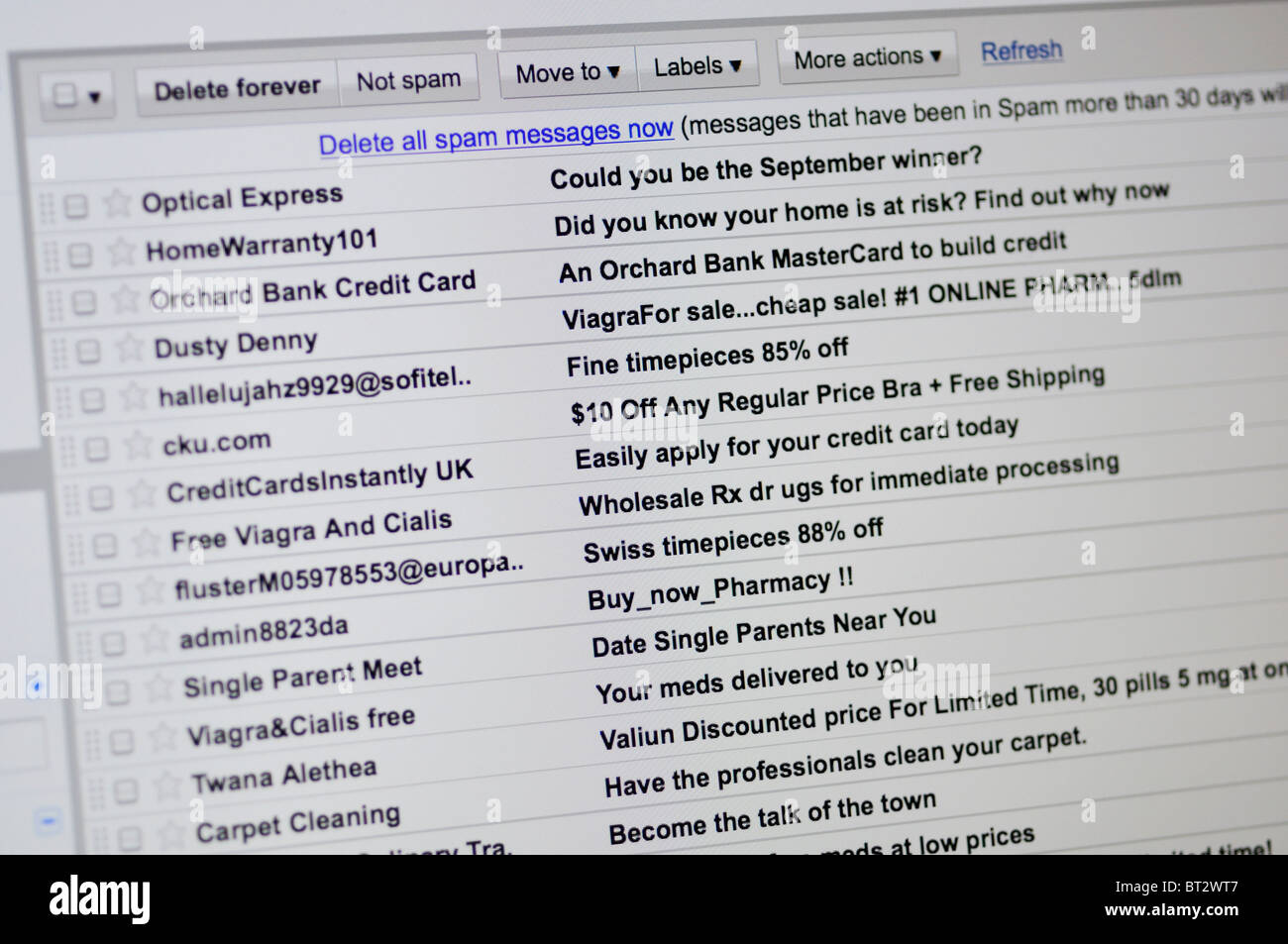 Email di spam Foto Stock