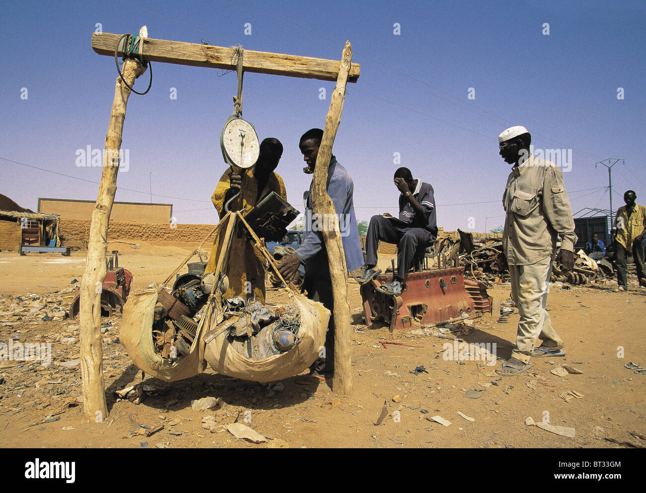 Mercato dei rottami di Agadez Niger Foto Stock