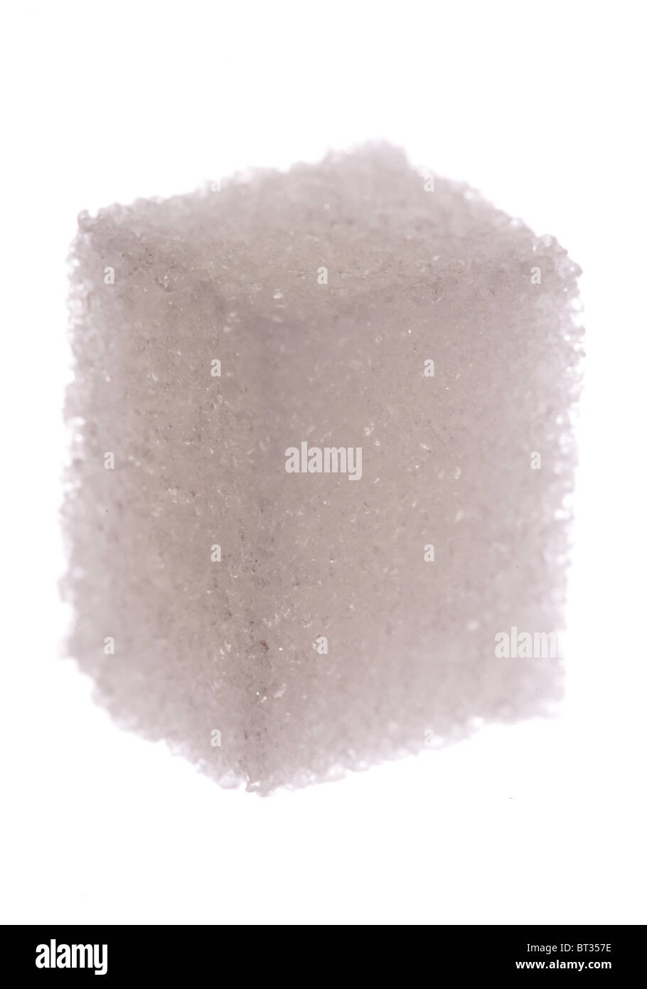 Zucchero bianco cube studio ritaglio Foto Stock