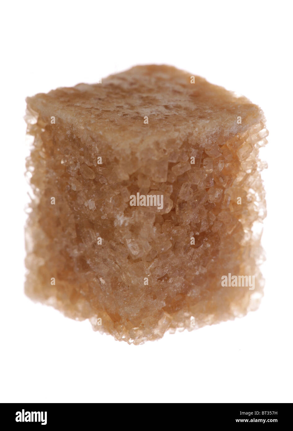 Brown Sugar Cube studio ritaglio Foto Stock