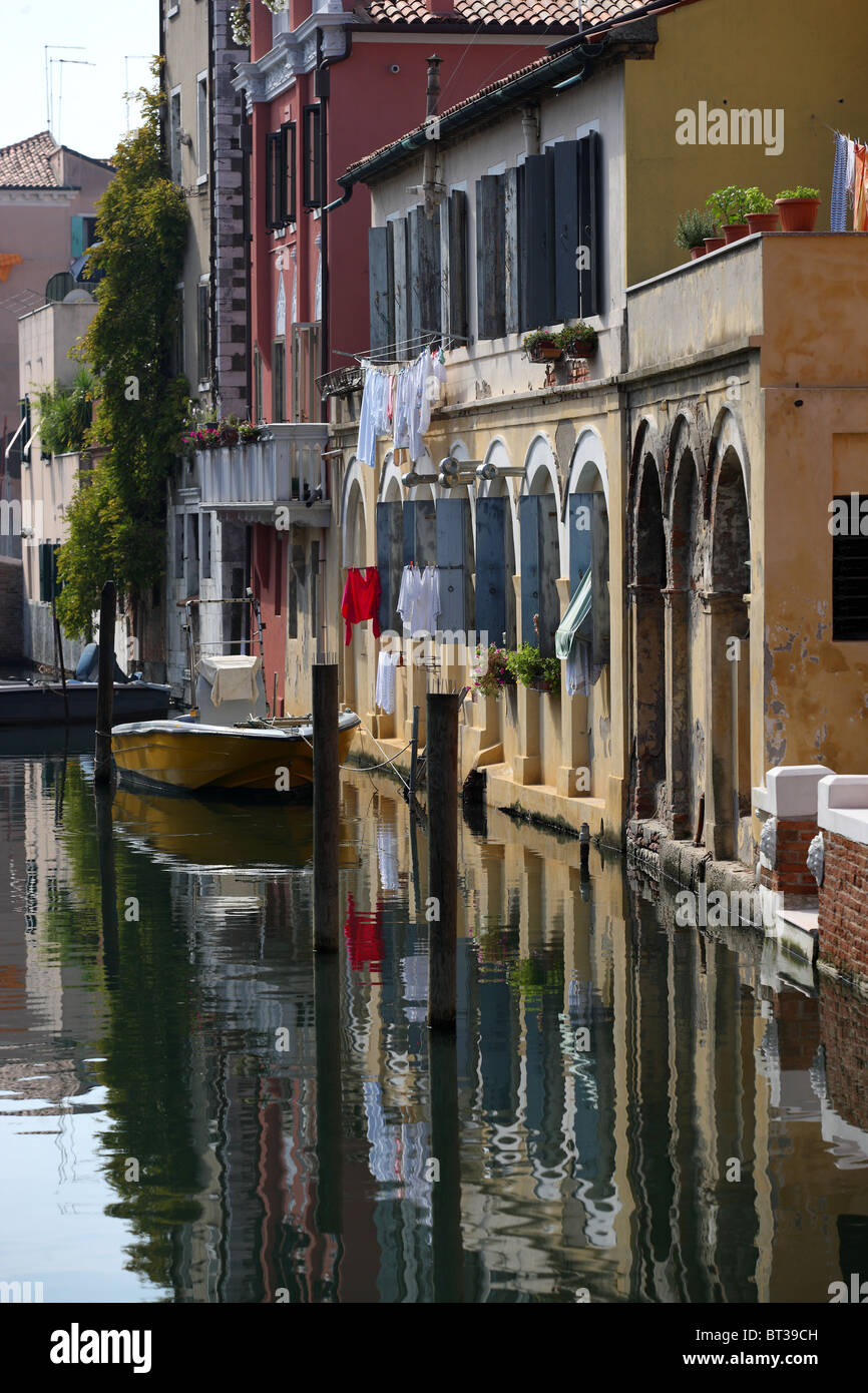 Chioggia, Vena canal, laguna, Venezia, Italia Foto Stock