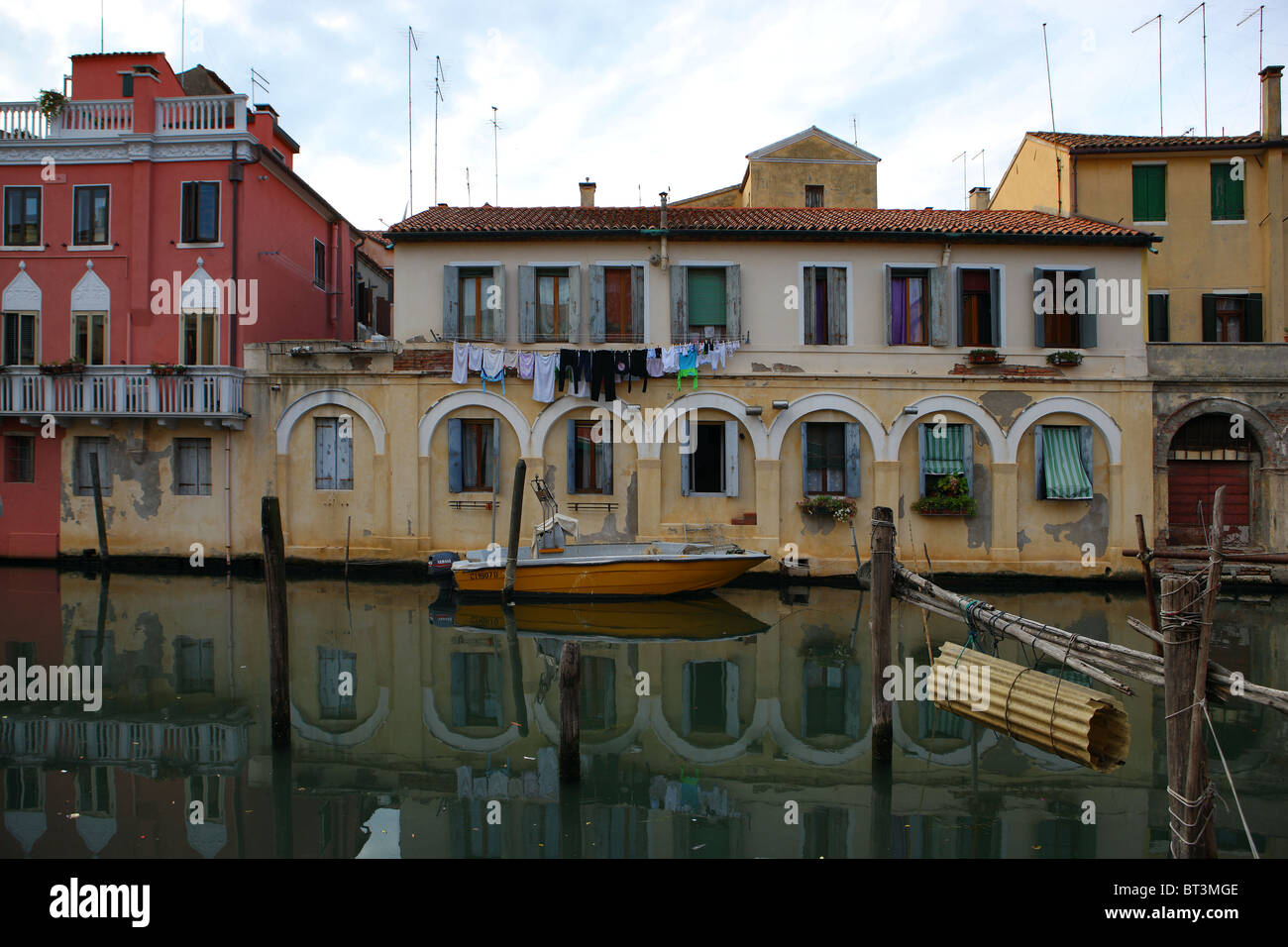 Chioggia, Vena canal, bridge, laguna, Venezia, Italia Foto Stock