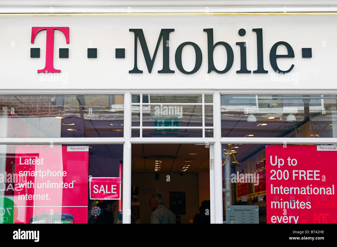 T Mobile Store, Oxford, UK. Foto Stock