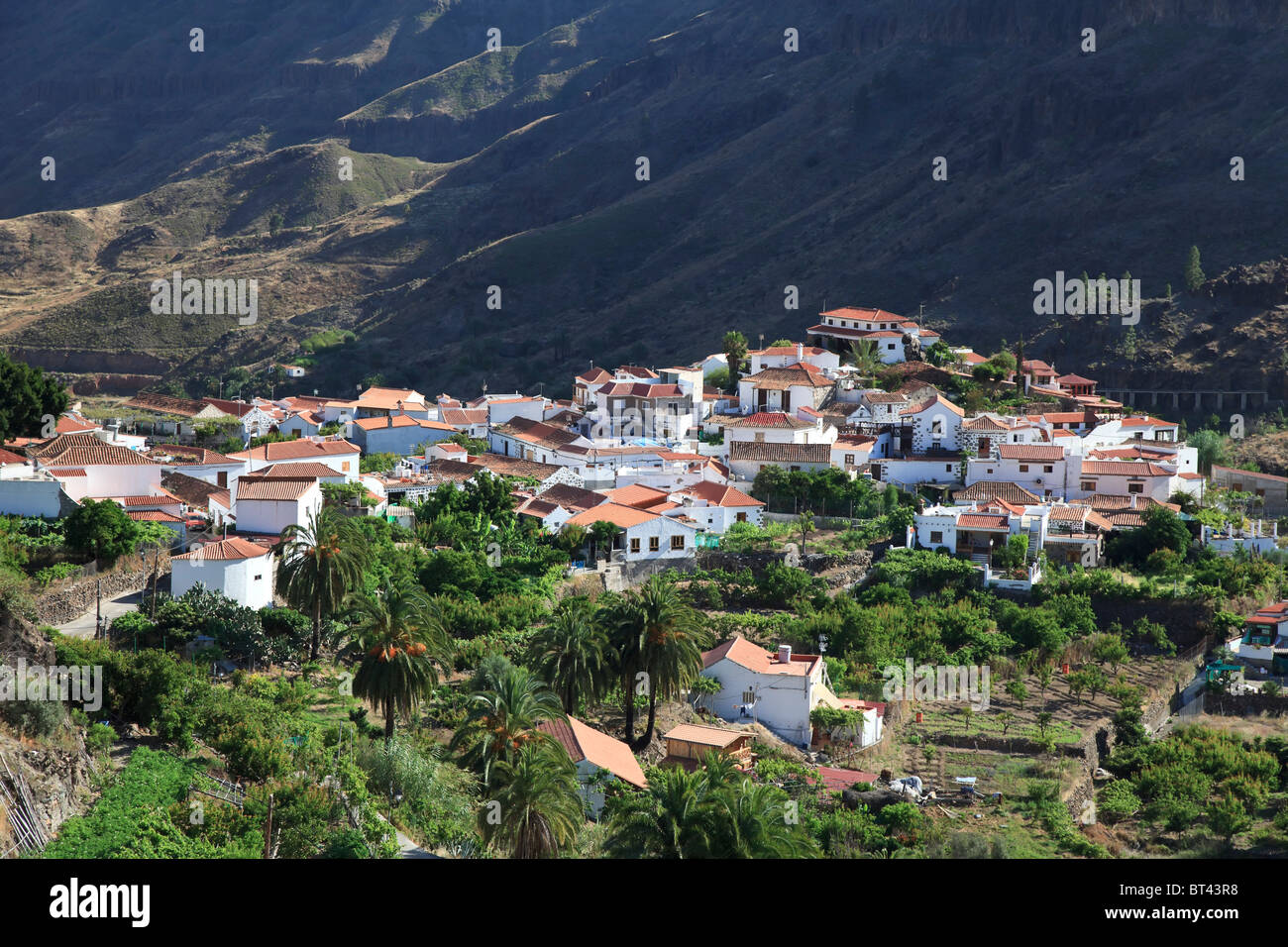 Isole Canarie, Gran Canaria Fataga Village Foto Stock