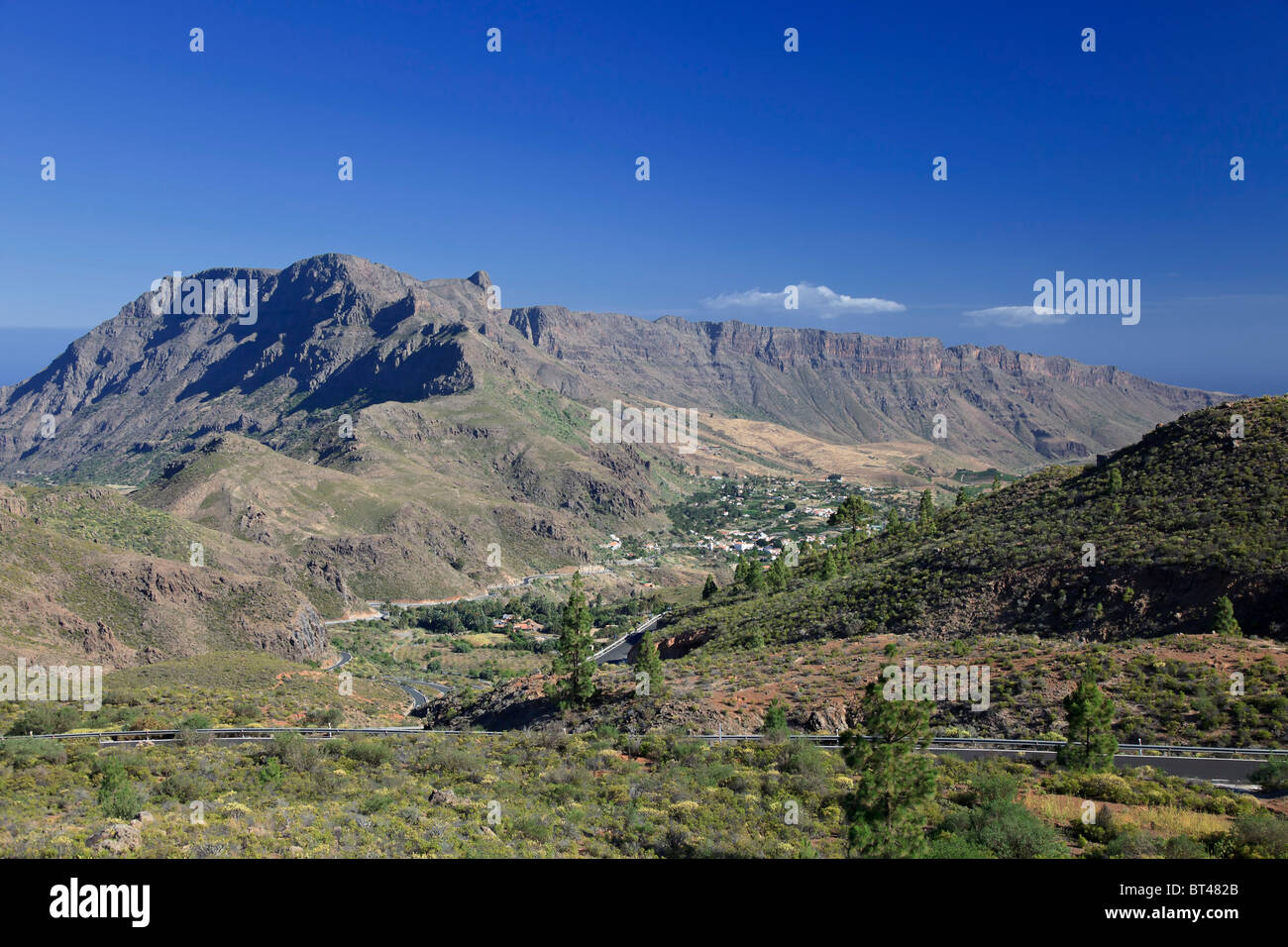 Isole Canarie, Gran Canaria Fataga Village Foto Stock