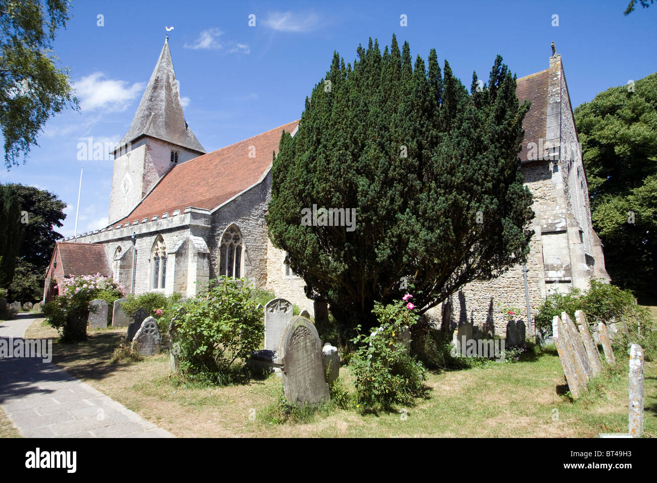 Chiesa della Santa Trinità Bosham nelle vicinanze del Chichester Sussex England Foto Stock