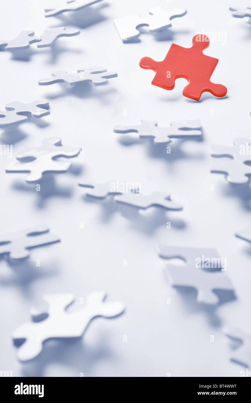 Pezzo del puzzle concetto shot Foto Stock