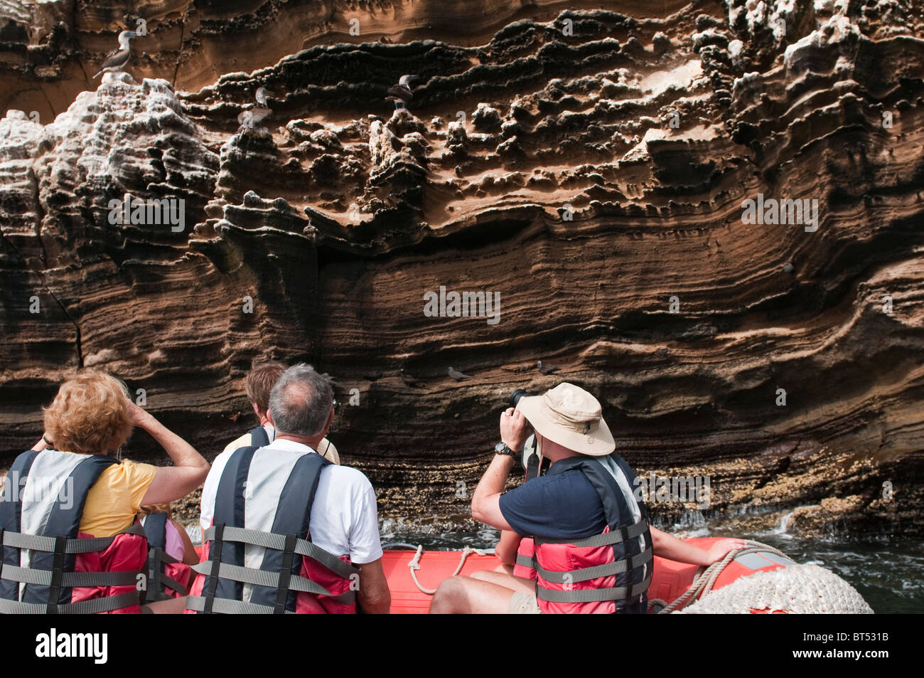 Isole Galapagos, Ecuador. Vincente Roca punto su Isla Isabela (isabela Island). Foto Stock